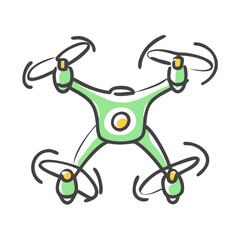 drone icon, drone vector illustration-simple illustration of drone, perfect for drone logos and icons