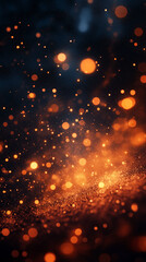 Fototapeta premium Glimmering lights and sparkling dust create a magical, celestial scene.