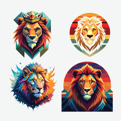 Portrait of lion head