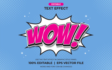 Wow Comic Style Editable Text Effect