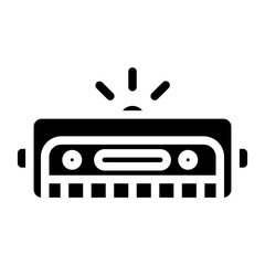 Harmonica line icon