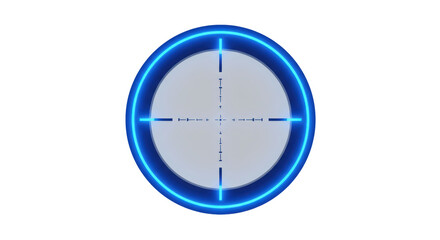 Isolated Blue Neon Crosshair