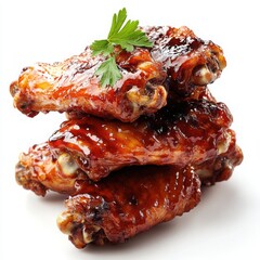 roasted chicken on a white background