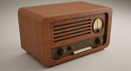Fototapeta premium Retro Radio with Large Buttons