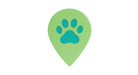 Isolated Pet Location Pin
