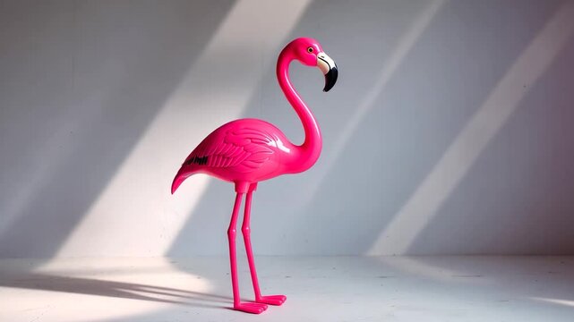 Flamingo Crafted from Plastic