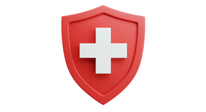 Isolated Medical Shield with Cross