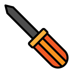 Screw Driver Vector Filled Icon Design