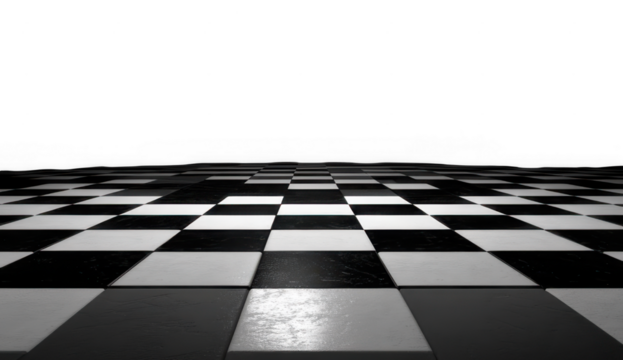 Isolated grey tile floor with cutout on transparent background