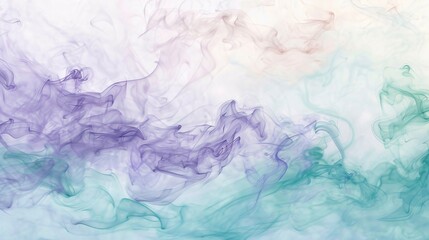 Fototapeta premium Purple and Teal Smoke Background with Dreamy Fluid Swirls