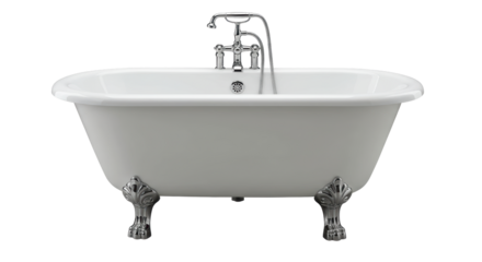 Isolated Clawfoot Bathtub