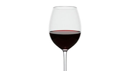 Isolated Glass of Red Wine