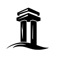 Abstract Architectural Silhouette Logo: Columns and Geometric Form