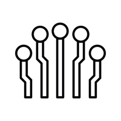 Electrical circuit icon with clean, technical design. Perfect for electronics, engineering, tech presentations, and education. High-quality vector, fully scalable and easy to customize.