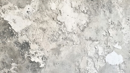 Obraz premium Textured Concrete Wall: A close-up shot reveals the intricate texture of a weathered concrete wall, showcasing a mix of gray and white hues, cracks, and patches of worn paint.