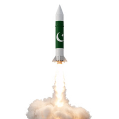 Pakistan Missile Launch, High-Resolution 3D Illustration
