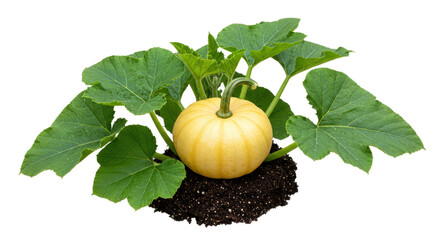 Isolated pumpkin plant