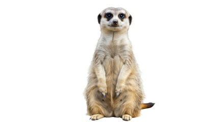 Isolated Meerkat Standing Alert
