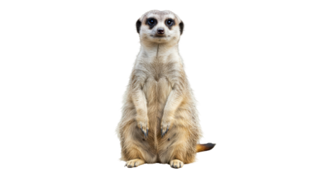 Isolated Meerkat Standing Alert