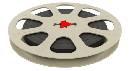 Isolated Vintage Film Reel