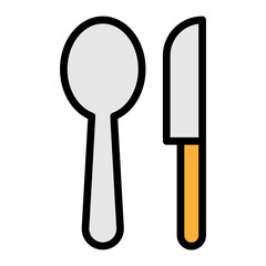 Cutlery Set Vector Filled Icon Design