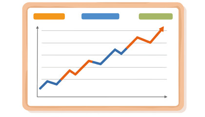 Geometric goal-setting chart illustrating progress on whiteboard, ambition