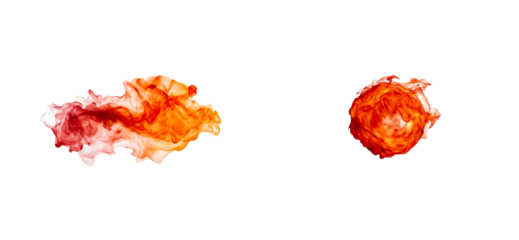 Ornate, swirling abstract fire patterns, dark background, cut out transparent
