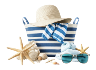 PNG Beach bag hat accessories sunglasses.