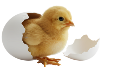 Newly Hatched Chick on Minimalist Surface