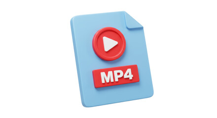 Isolated MP4 File Icon