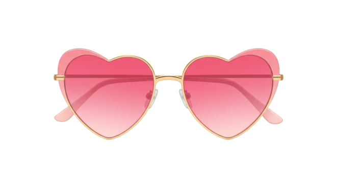 Isolated Heart-Shaped Sunglasses - Powered by Adobe