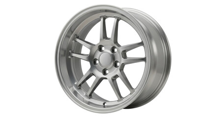 Obraz premium Isolated Silver Car Rim