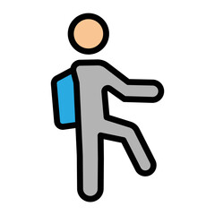 Going to School Vector Filled Icon Design