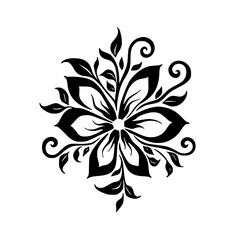 Elegant Floral Silhouette Vector Illustration