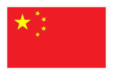 Flag of China - National Flag of the People's Republic of China - Editorial Use Only