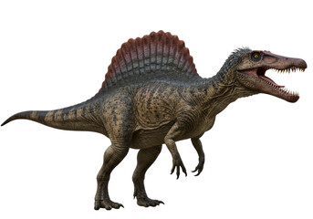 Obraz premium Isolated Detailed Spinosaurus Dinosaur with Large Sail