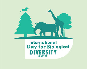 International Day for Biological Diversity May 22nd with Rhino and Giraffe