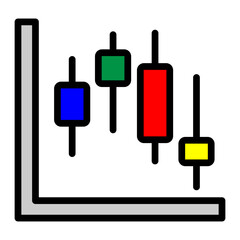 Stock Brokerage Vector Filled Icon Design