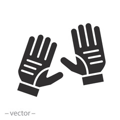 goalkeeper glove, safety gloves in sport icon, flat vector illustration