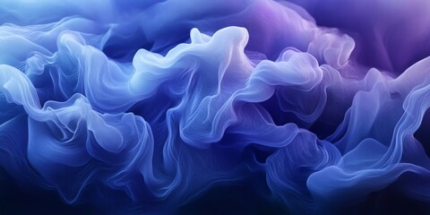 Fototapeta premium Abstract Blue Flowing Design