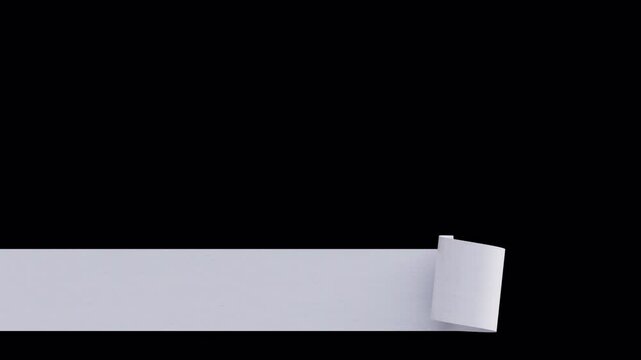 Three animated paper banners unfolding smoothly with built-in transparency. Perfect for lower thirds or text highlights.