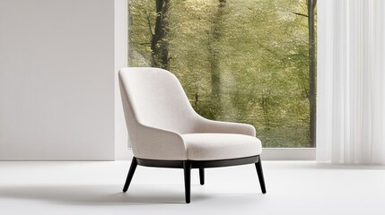 Modern armchair in neutral tones