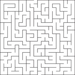 Complex Square Maze Puzzle Labyrinth Game, Pathfinding Challenge