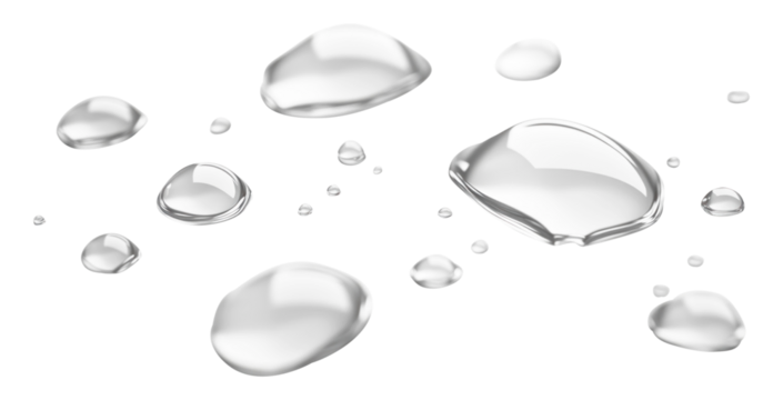 PNG Water droplets with smooth reflections transparent drops accessories.