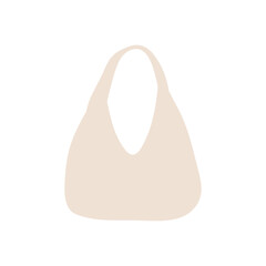 Cloth totebag with handle. Canvas bag mockup. Vector illustration