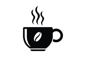 Coffee with steam vector icon