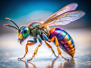 Fototapeta premium Macro Photography: Close-up of Flying Insect Wing Detail - Ant or Bee