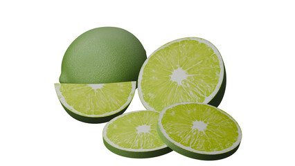 lime and lemon slices