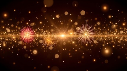 Fototapeta premium Captivating Composition Showcases Dazzling Display of Bright Sparks