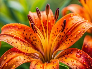 Macro Photography: Sweden's Fire Lily (Lilium bulbiferum) Bulb & Flower Details